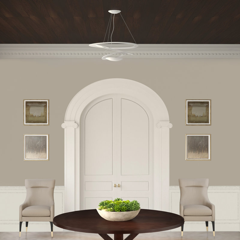Elysian Large White Aluminum LED Pendant Light