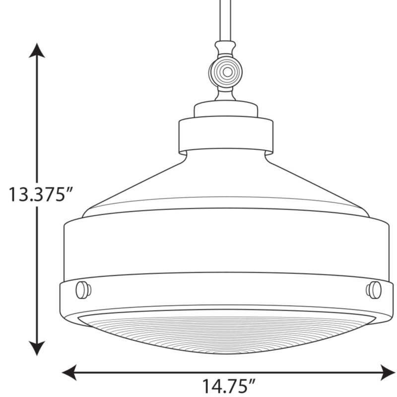 Matte Black Industrial Pendant Light with Clear Glass Shade