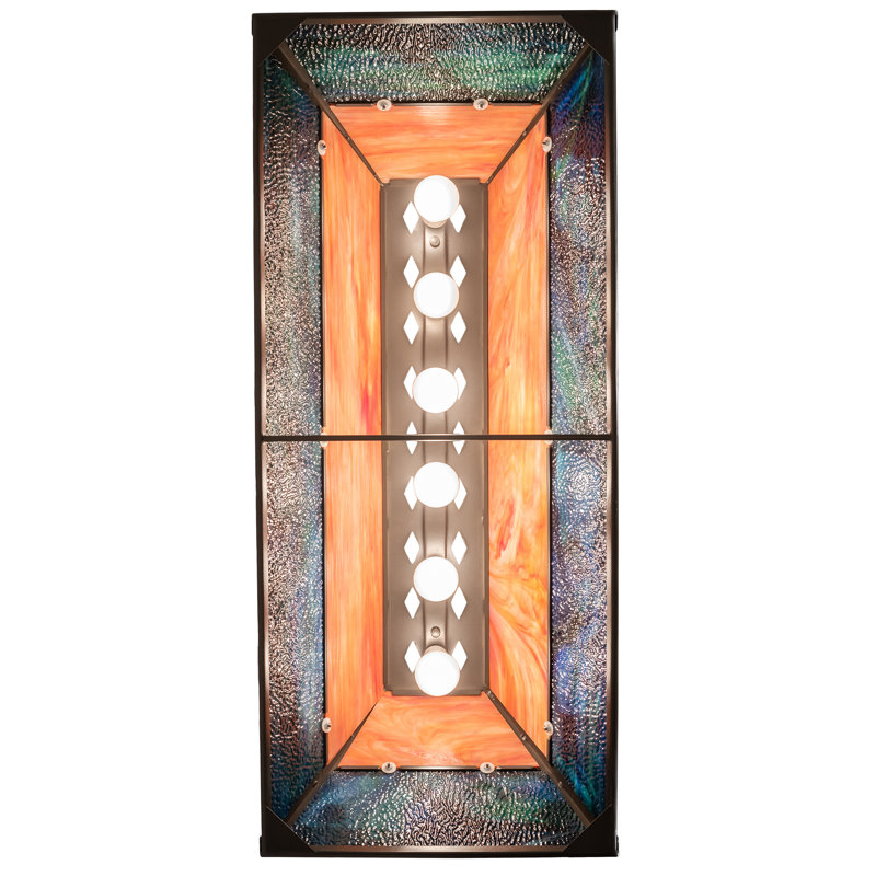 Timeless Bronze 6-Light Glass Island Pendant