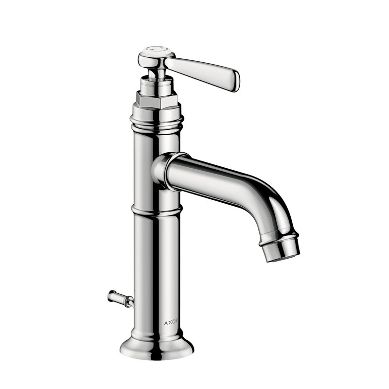 Modern Black Brass Single Hole Vessel Faucet, 9-inch