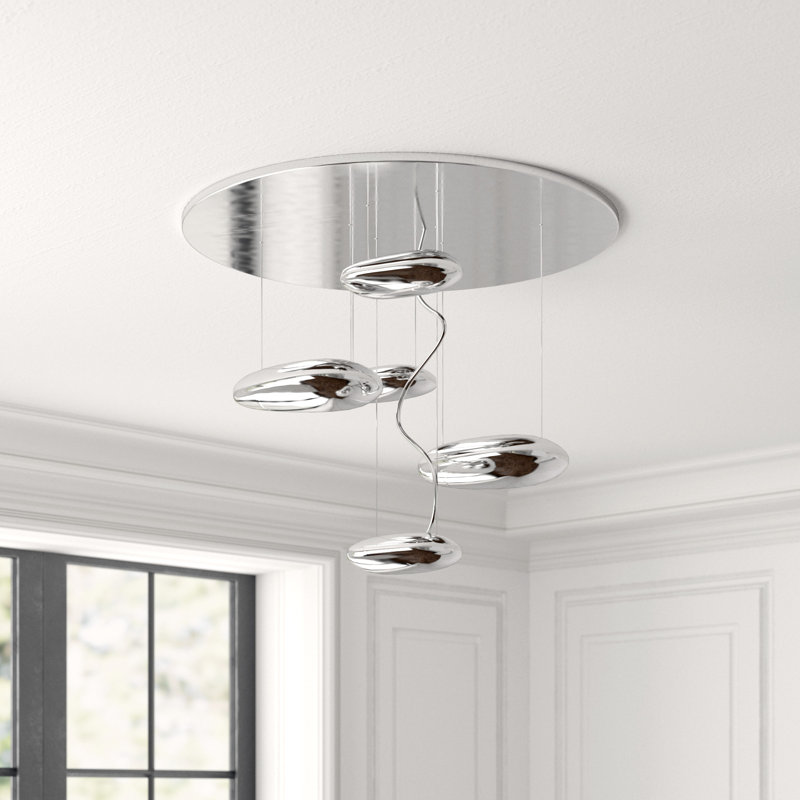 Ross Lovegrove 22" Polished Aluminum LED Chandelier