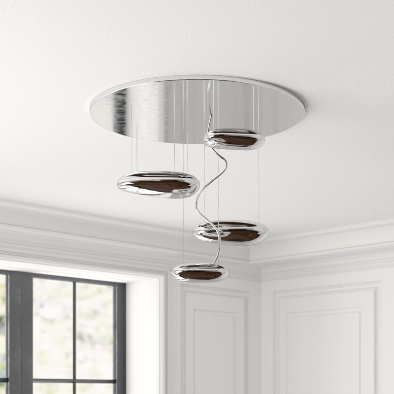 Ross Lovegrove 22" Polished Aluminum LED Chandelier