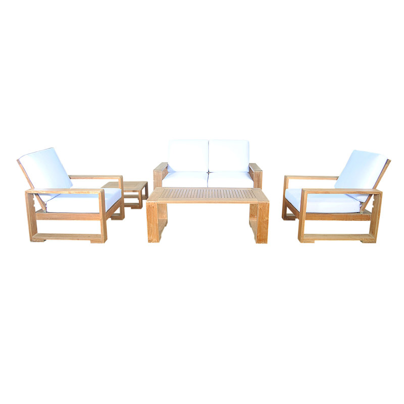 Capistrano Natural Teak 5-Piece Outdoor Conversation Set