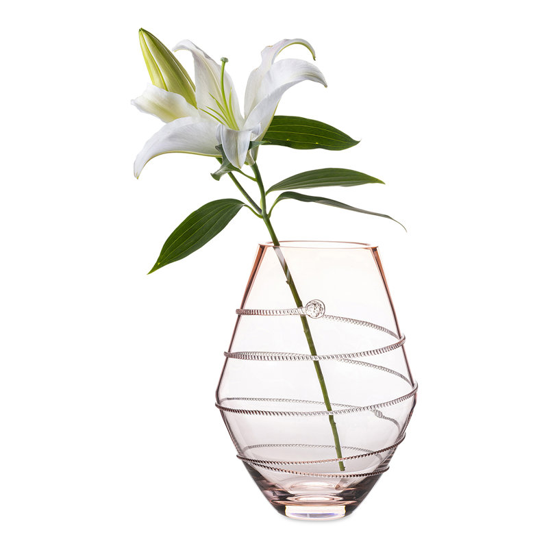 Artisan Handcrafted Clear Glass Table Vase, 11" Novelty Bouquet