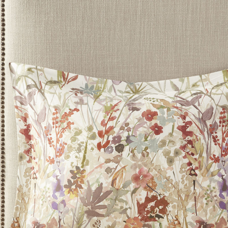 Mariana King Red Cotton 7-Piece Floral Comforter Set