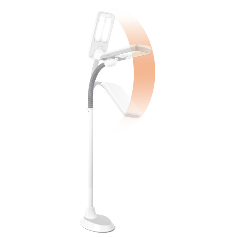 Elegant 67'' Adjustable White and Grey LED Floor Lamp