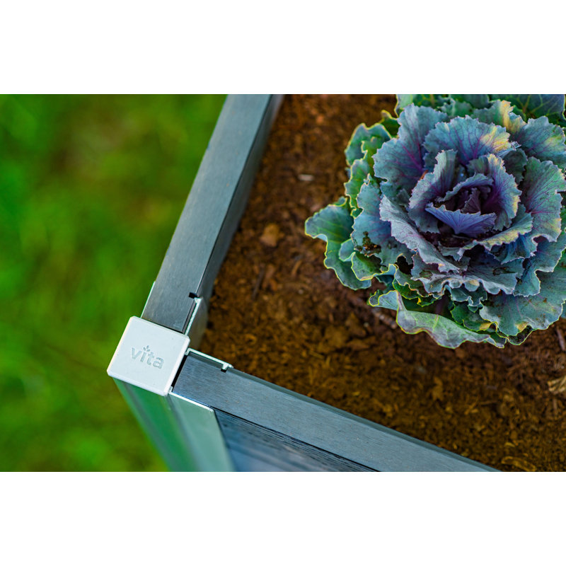 Slate Grey 4x4x22 Keyhole Composting Raised Garden Bed