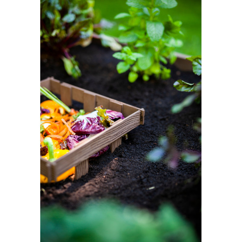 Slate Grey 4x4x22 Keyhole Composting Raised Garden Bed