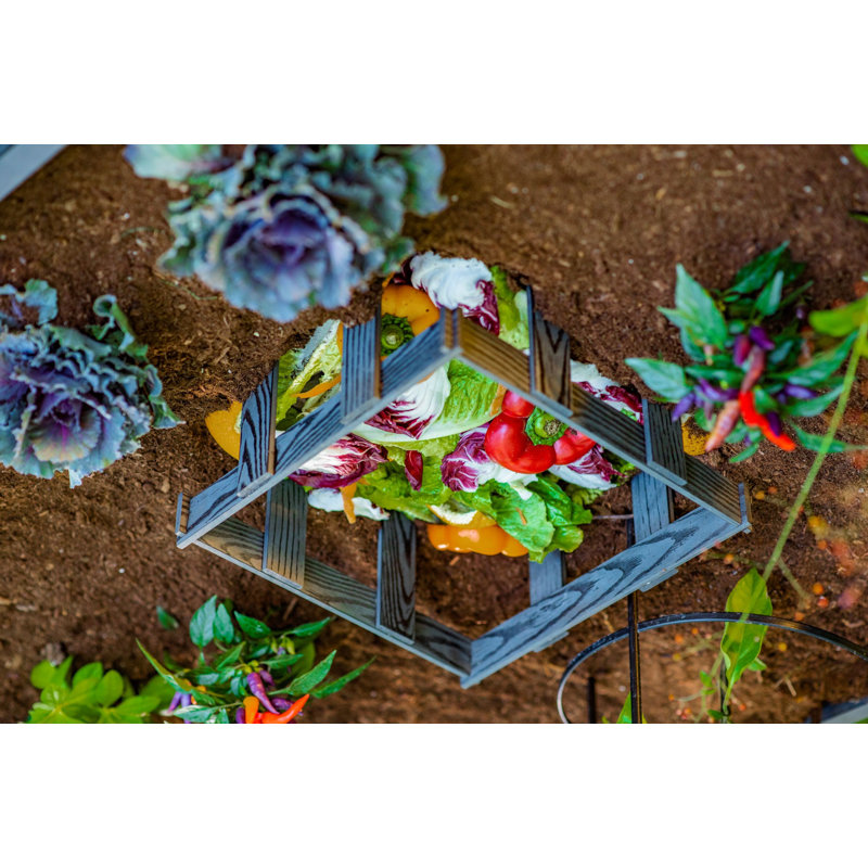 Slate Grey 4x4x22 Keyhole Composting Raised Garden Bed