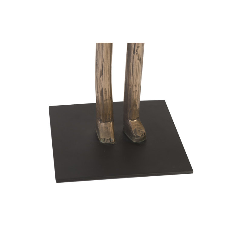 Modern Polished Bronze Bulol Sculpture, 48.5" Tall