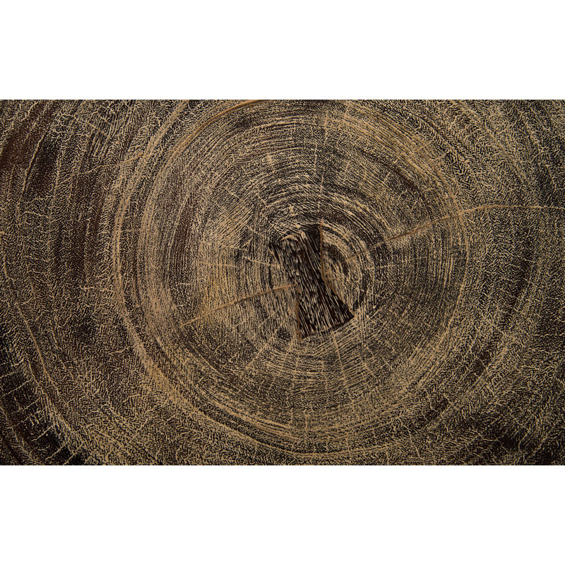 23" Black and Gray Wood Oval Coffee Table