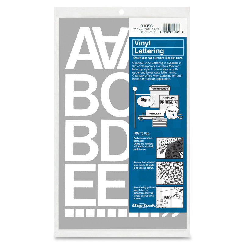 Multicolor Helvetica Medium 12.5" Vinyl Lettering and Number Set