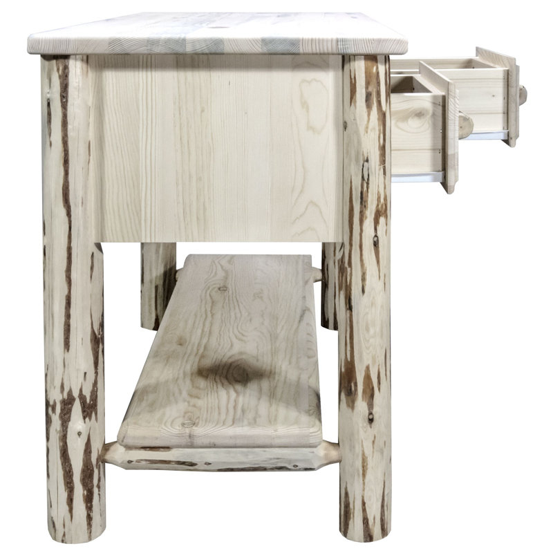 Montana Heritage 42" Natural Pine Console Table with Storage
