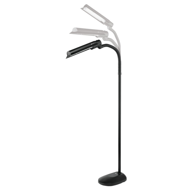 Arc Touch Adjustable Black Floor Lamp 25.81" Height