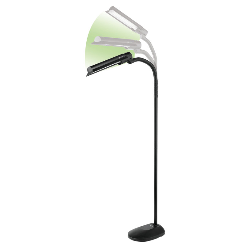 Arc Touch Adjustable Black Floor Lamp 25.81" Height