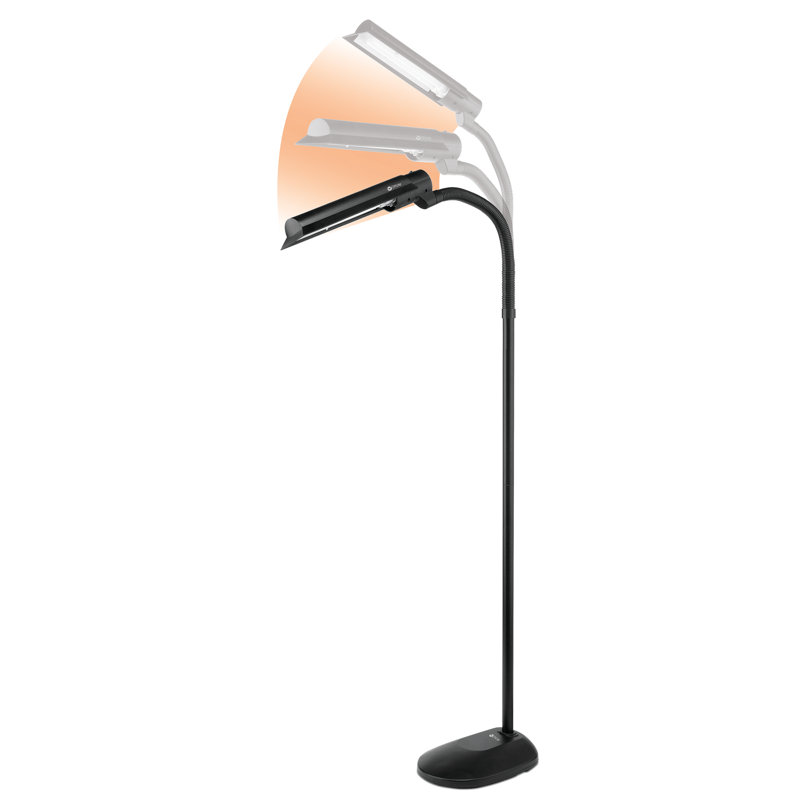 Arc Touch Adjustable Black Floor Lamp 25.81" Height