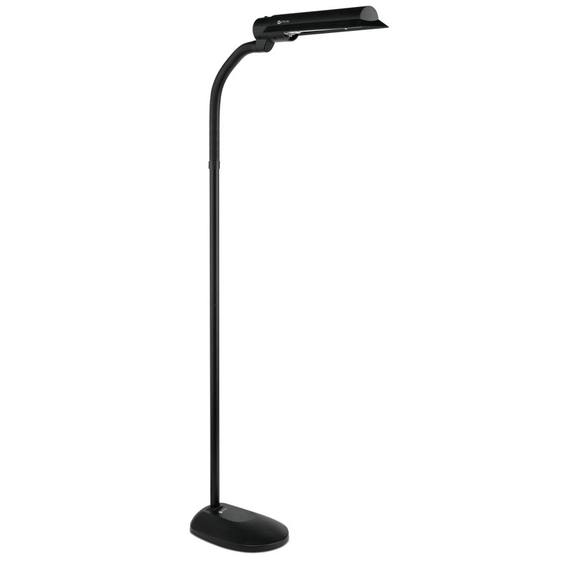 Arc Touch Adjustable Black Floor Lamp 25.81" Height