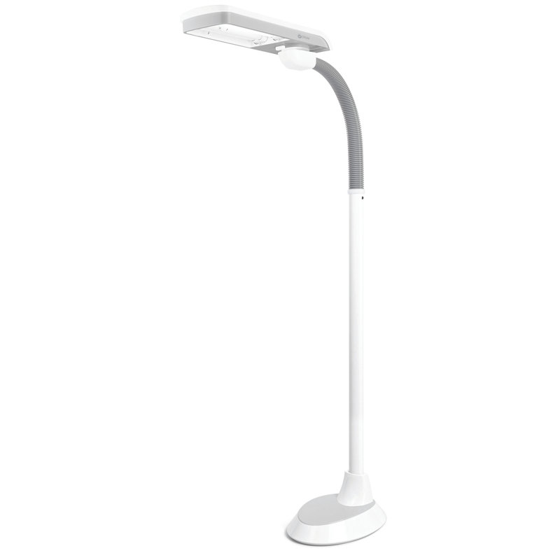 Elegant 67'' Adjustable White and Grey LED Floor Lamp