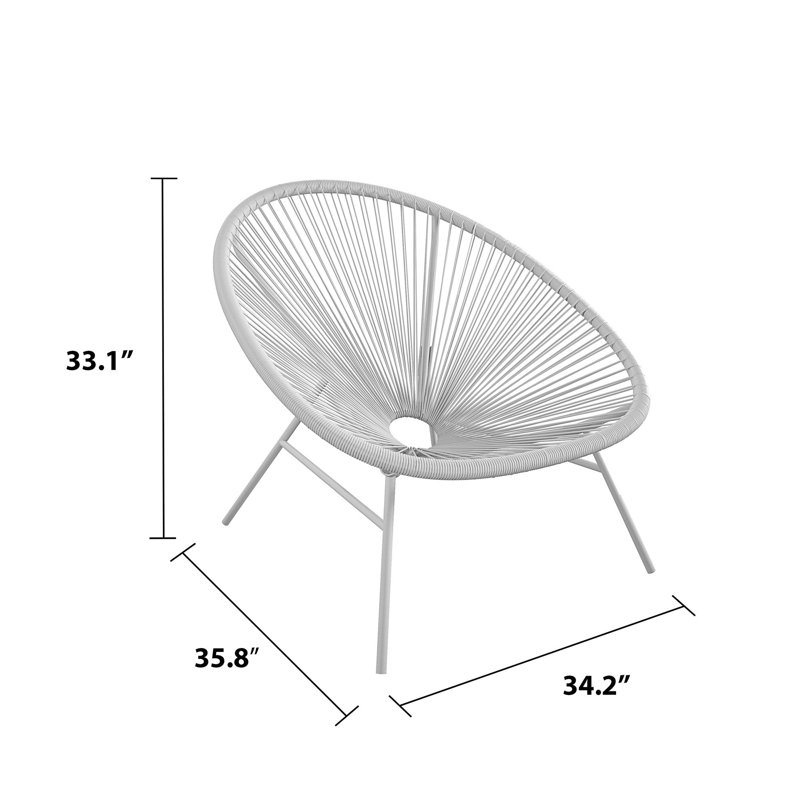 CosmoLiving Avo XL Light Gray Outdoor Lounge Chair Duo