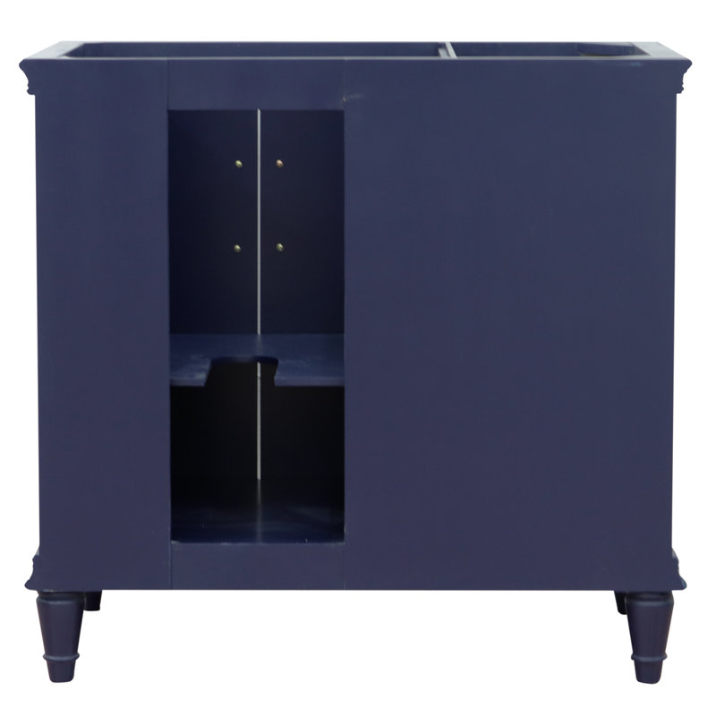 Forli Classic Blue 36" Single Freestanding Vanity with Gold Hardware