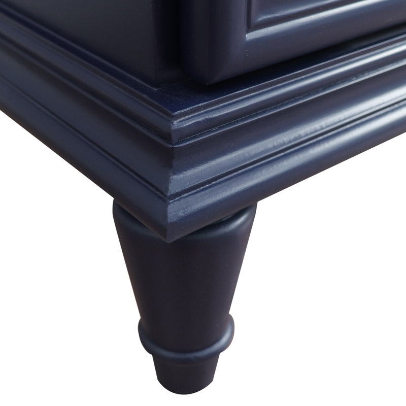 Forli Classic Blue 36" Single Freestanding Vanity with Gold Hardware