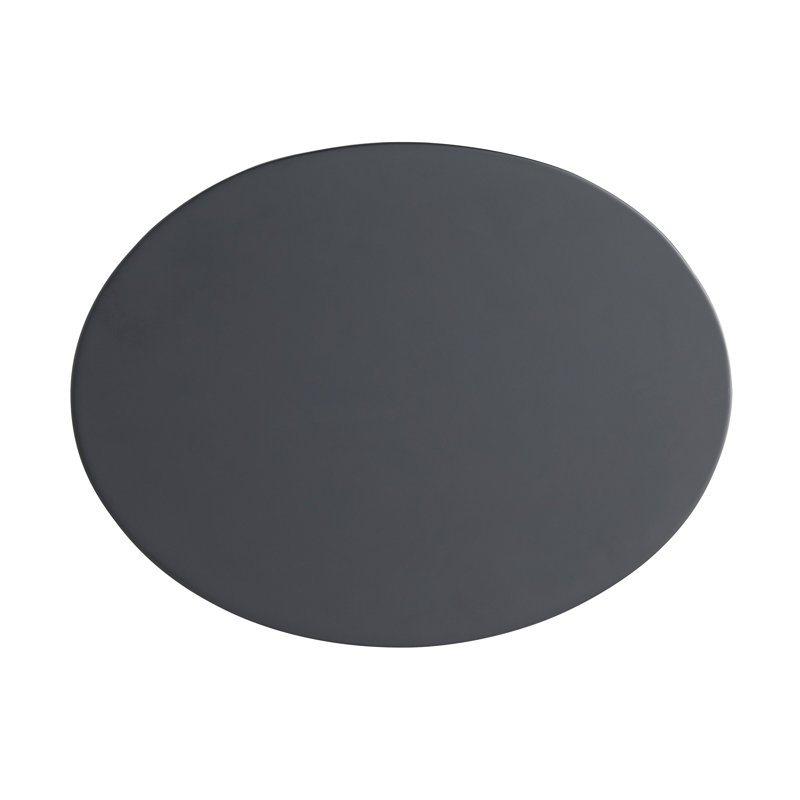 Brett Matte Black Lightweight Concrete Drum-Style End Table