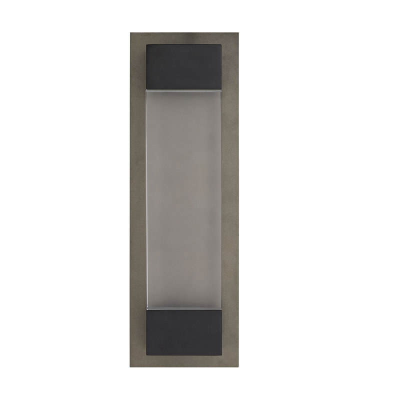 Aged Brass and Black LED Outdoor Wall Sconce