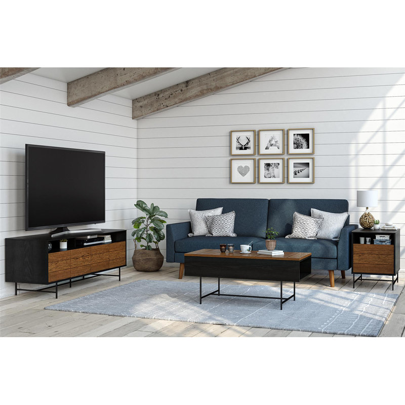 Reznor Nightfall Oak Square End Table with Open Cubby