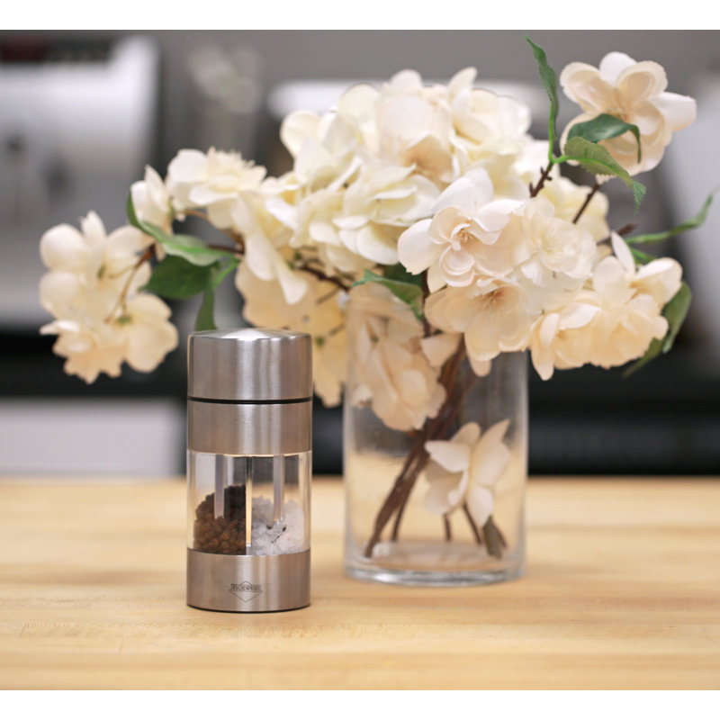 Stainless Steel and Acrylic 6" Salt and Pepper Mill