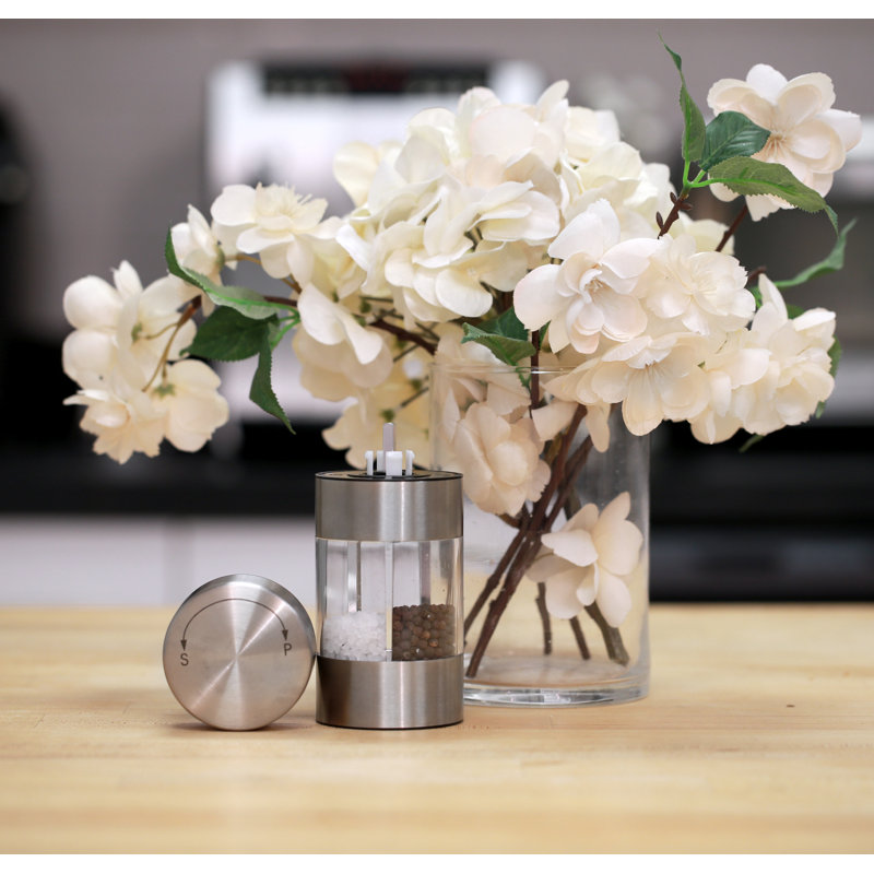 Stainless Steel and Acrylic 6" Salt and Pepper Mill