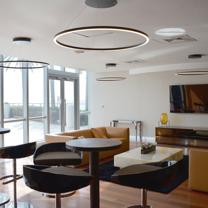 Tania Nickel 39" Drum LED Pendant Chandelier
