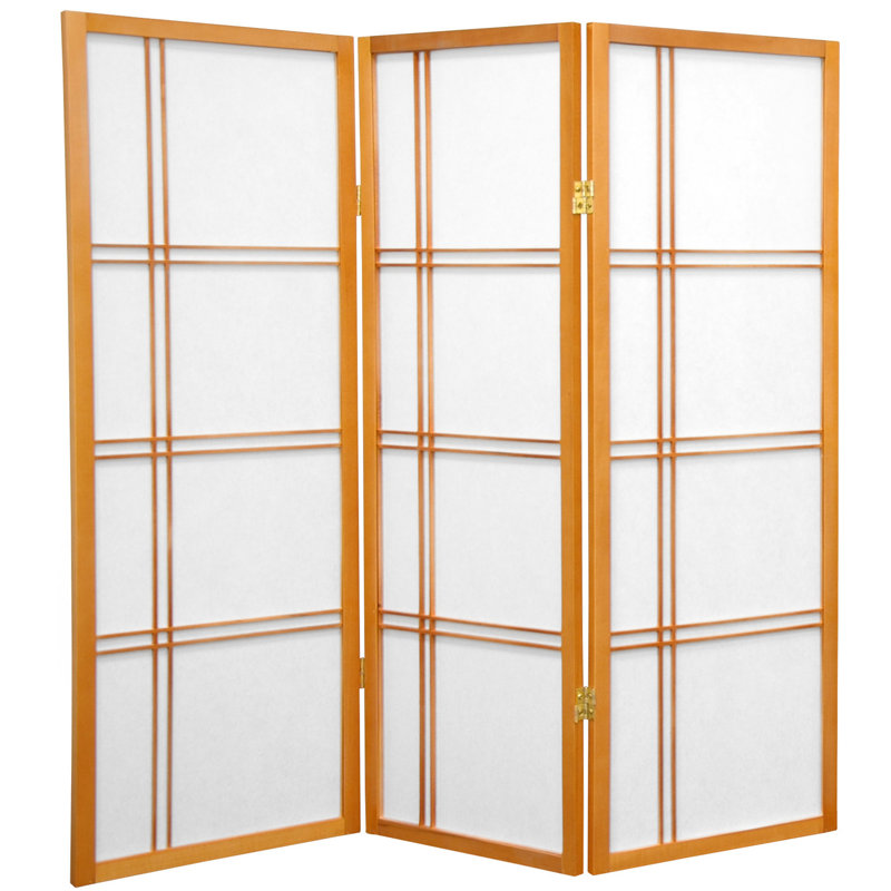 Honey 4 ft Shoji 3-Panel Folding Room Divider