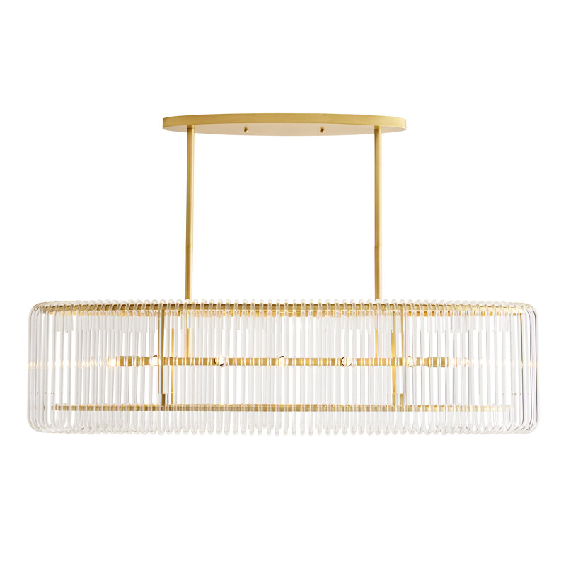 Antique Brass 12-Light Chandelier with Clear Glass