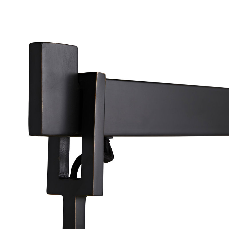 Piloti 76" Arched Faux Marble Base Floor Lamp with Linen Shade