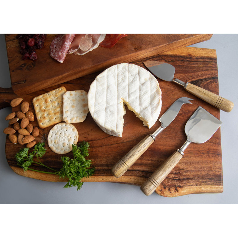 Mekhi 3 Piece Stainless Steel Cheese Serving Set