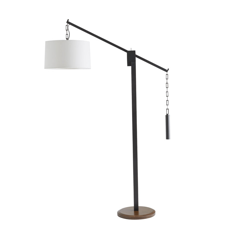 Adjustable Counterweight 69" Bronze Arched Floor Lamp