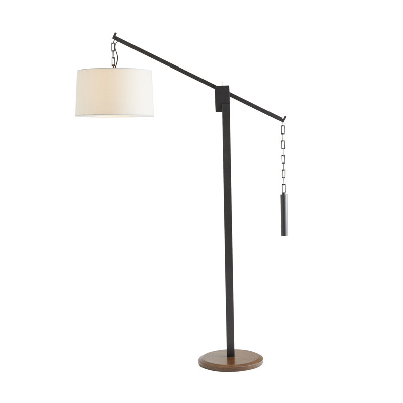 Adjustable Counterweight 69" Bronze Arched Floor Lamp