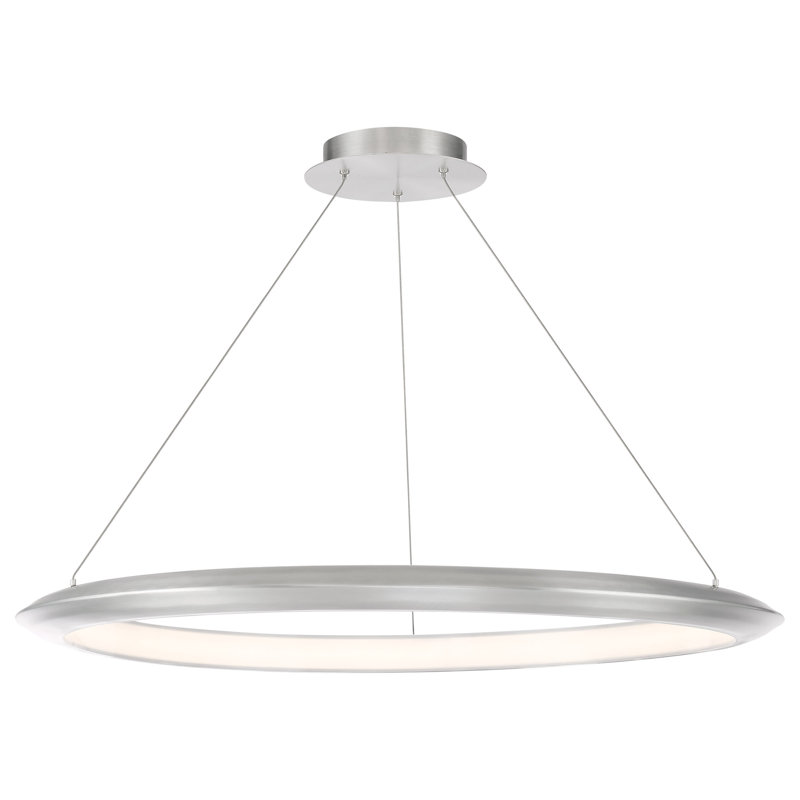 Brushed Aluminum 48'' Round LED Pendant Light