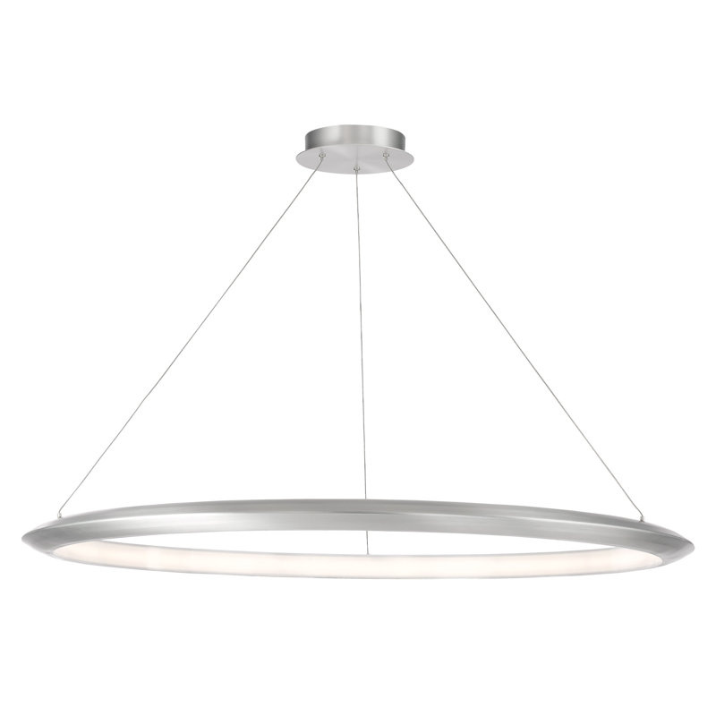 Brushed Aluminum 48'' Round LED Pendant Light