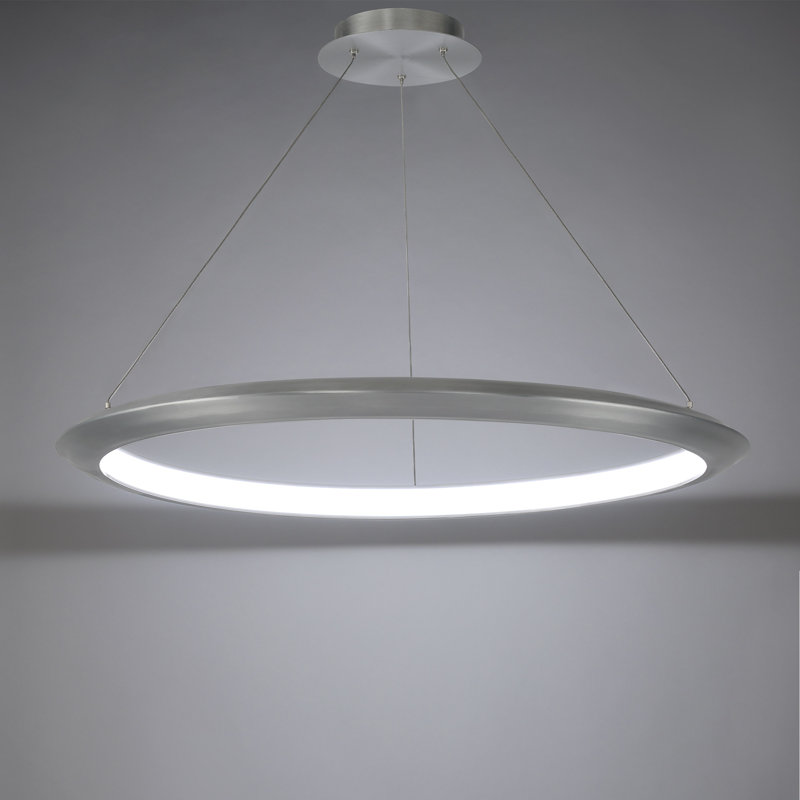 Brushed Aluminum 48'' Round LED Pendant Light