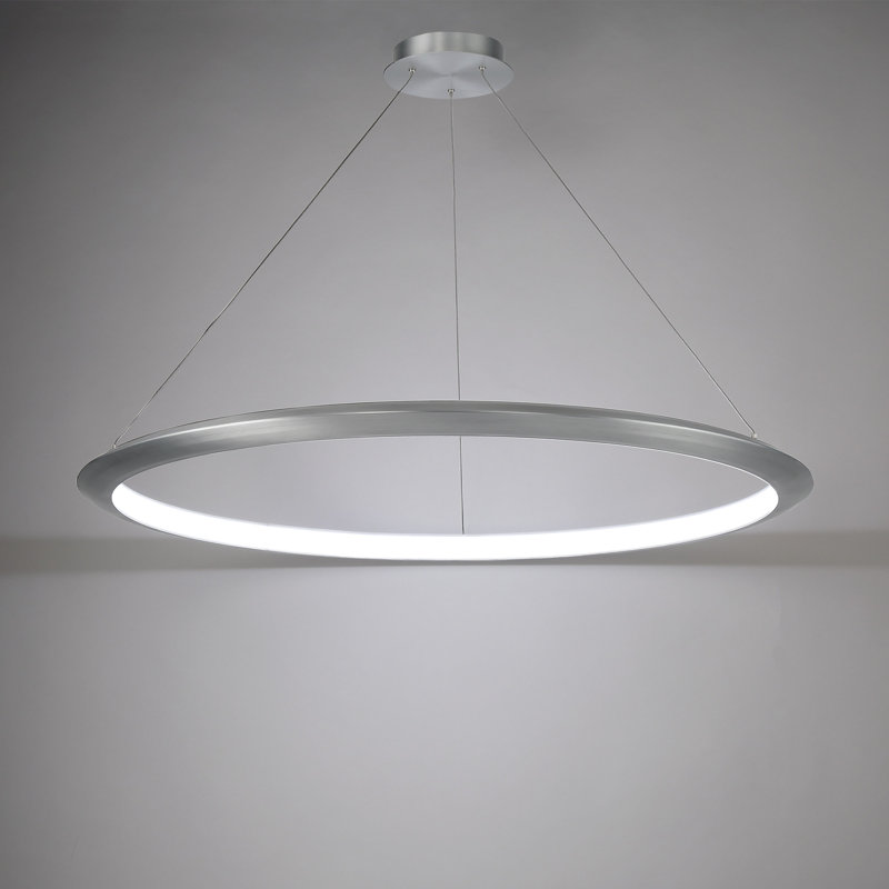 Brushed Aluminum 48'' Round LED Pendant Light