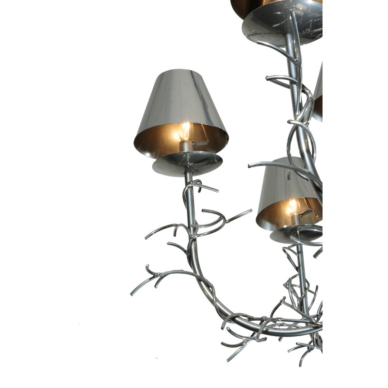 48'' Chrome Branches and Twigs 12-Light Chandelier
