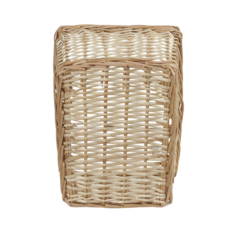 Natural Wicker Rectangular Storage Basket with Handles