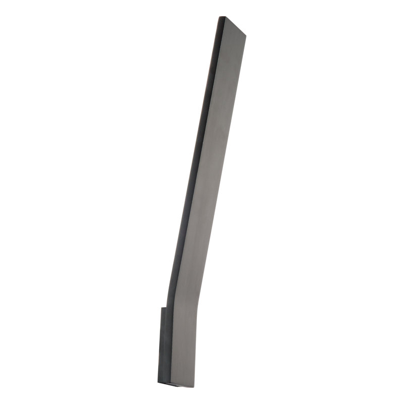 Sleek Black LED Sconce with Clear Diffuser - Dimmable, 11" H