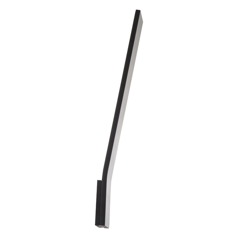 Sleek Black LED Sconce with Clear Diffuser - Dimmable, 11" H
