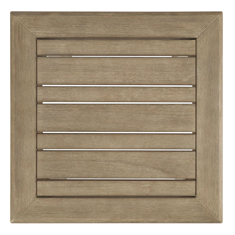 Transitional 24'' Square Brown Eucalyptus Wood End Table
