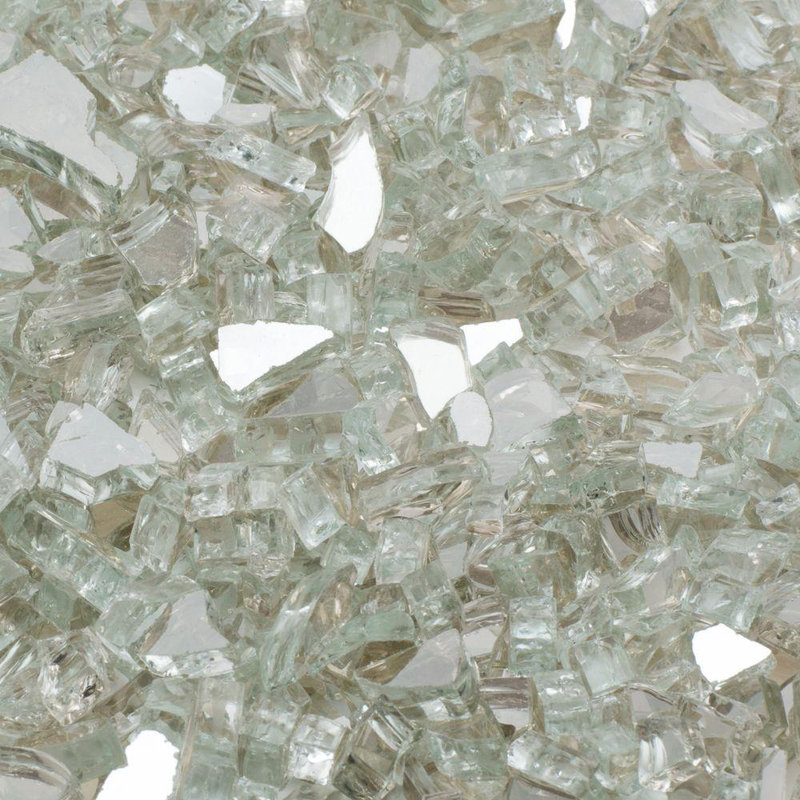 Crystal Reflective Tempered Fire Glass, 20 lb Bag