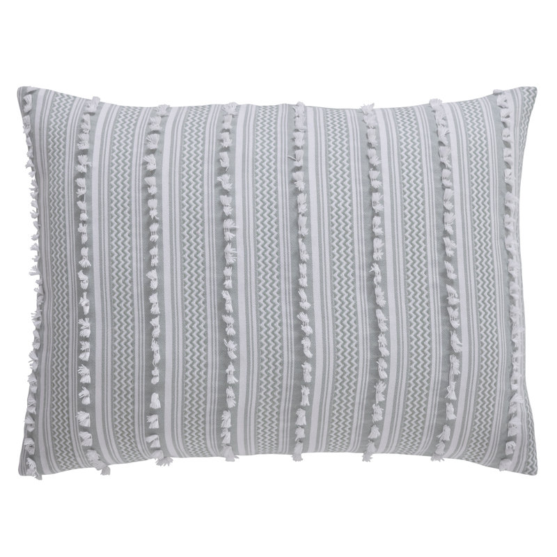 Full Teal Cotton Tufted Comforter Set with Shams