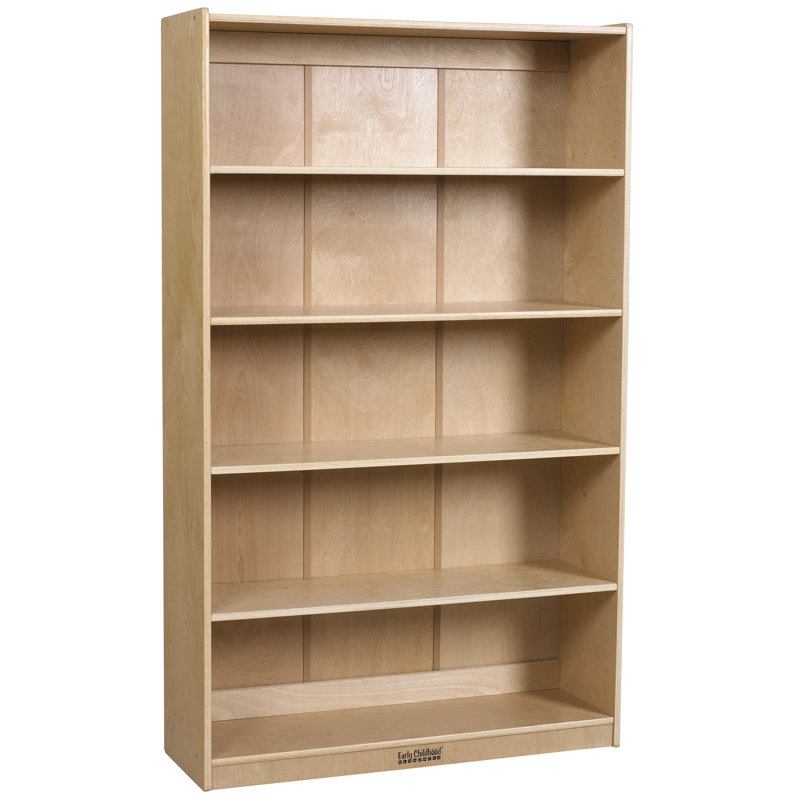 Adjustable Classic Birch Bookcase for Kids, 60in, Natural Brown