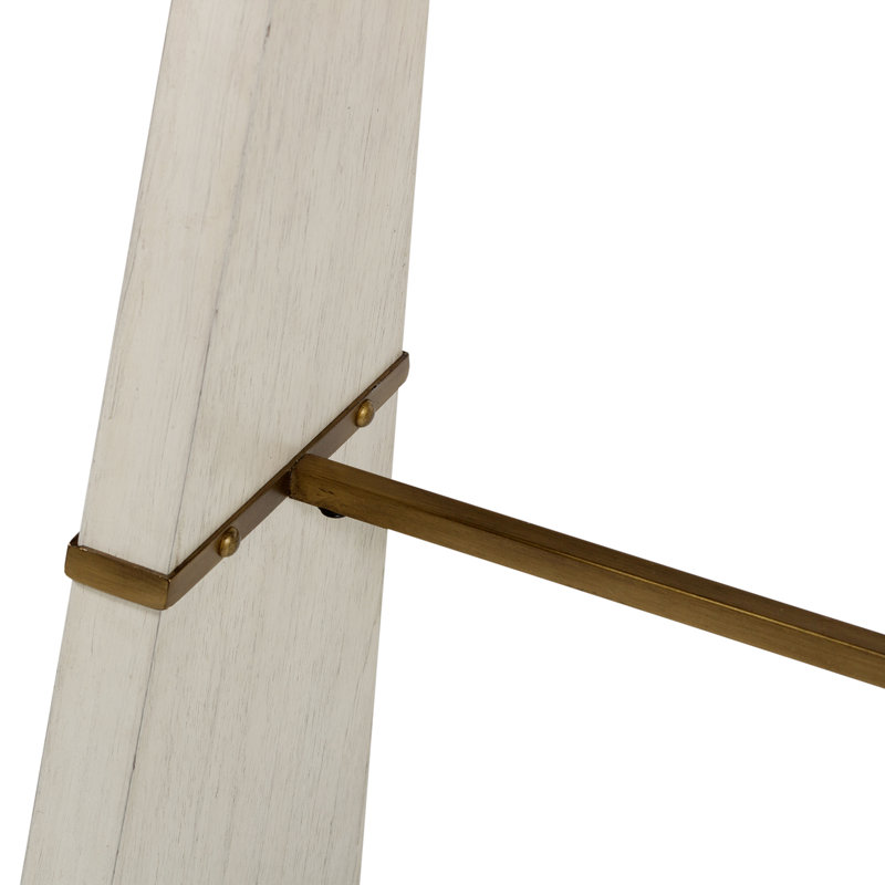 Sesame White and Brass 52" Transitional Console Table